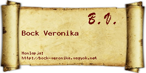 Bock Veronika névjegykártya